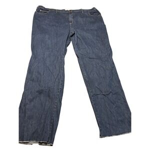Liberty Blues Mens Big & Tall Dark Wash Straight Leg Jeans 58x38 Blue Denim